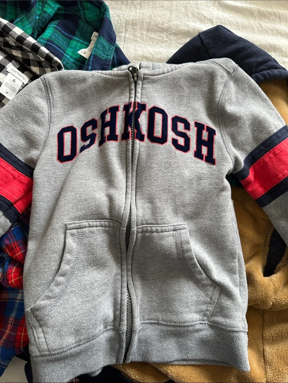 Boys Size 6 - Sweatshirts and Flannel Button Down Shirts